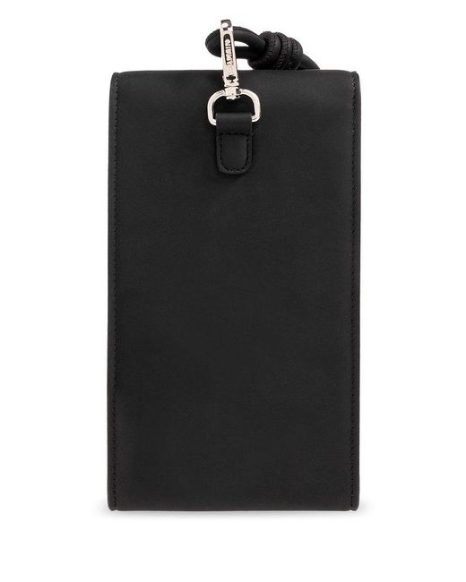 Balmain Black Phone Holder With Logo for men