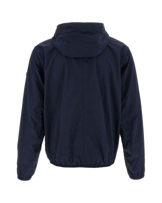 Boss Blue Crinkle Effect Water-repellent Jacket for men