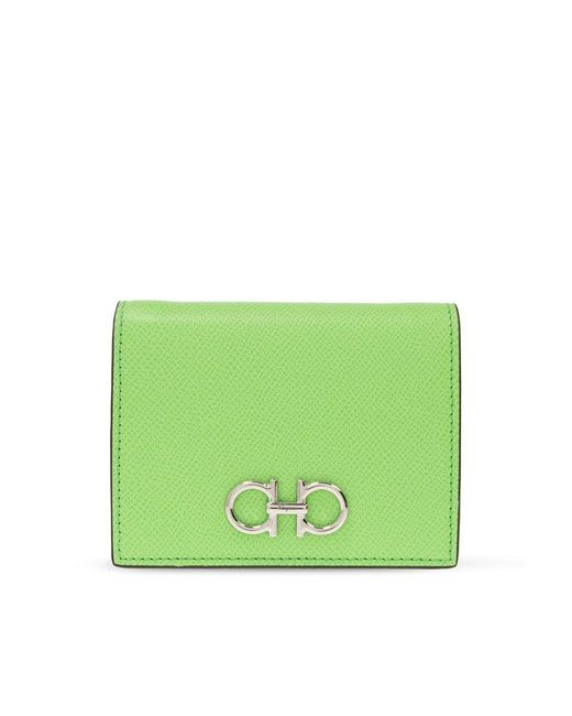 Ferragamo Green Leather Wallet