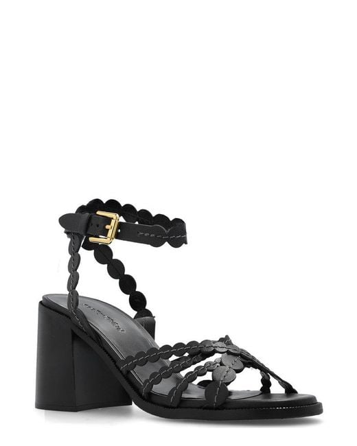 See By Chloé Black Kaddy Ankle-strapped Heeled Sandals