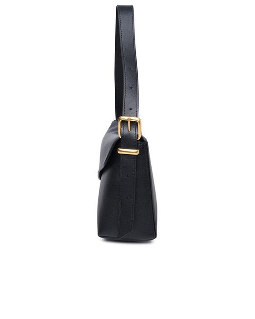 Wandler Black Oscar Baguette Calf Leather Bag