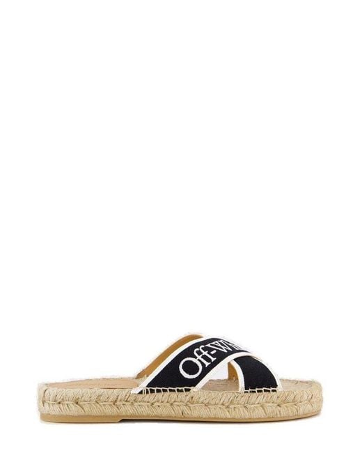 Off-White c/o Virgil Abloh Black Criss Cross Slip-On Espadrilles