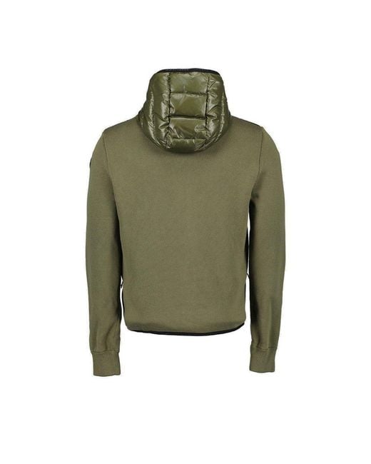 Moncler Green Zip-up Padded Hoodie for men