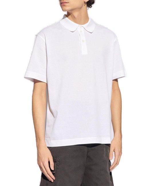 Givenchy White Polo Shirt With Monogram, for men