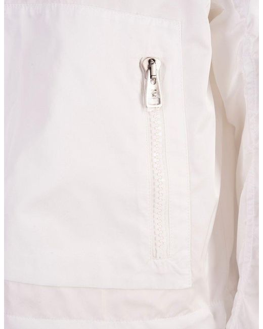 Ermanno Scervino White Windbreaker Jacket With Sangallo Lace