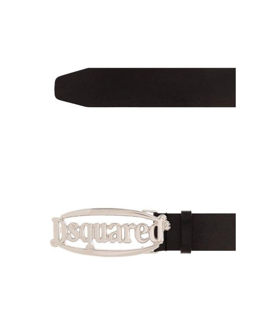 DSquared² Black Belt With Logo, for men