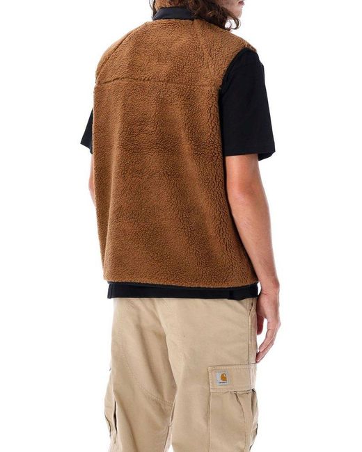 Carhartt Black Prentis Logo Patch Zipped Vest for men
