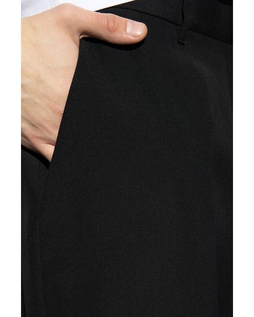 Givenchy Black Wool Pleat-front Trousers , for men