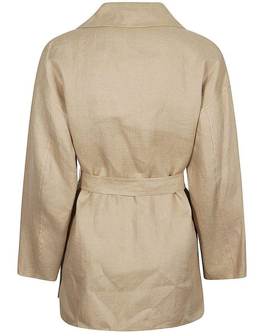 Weekend by Maxmara Natural Robe-style Belted Jacket
