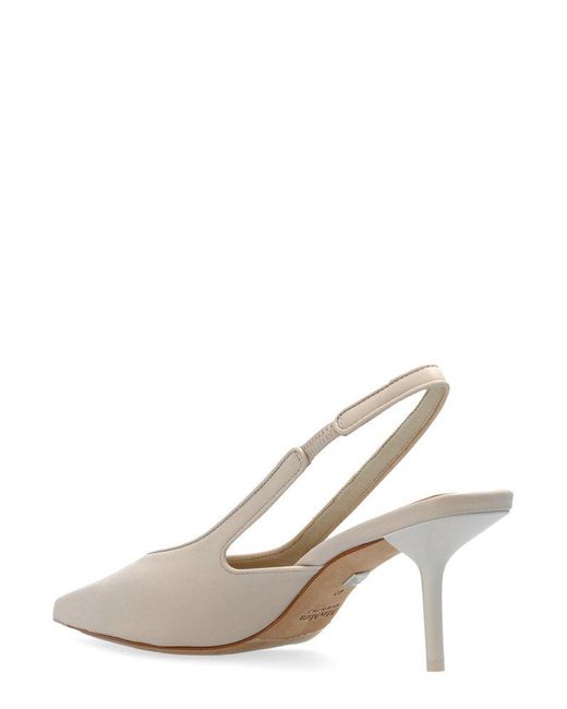 Max Mara Natural Pointed-Toe Slingback Pumps