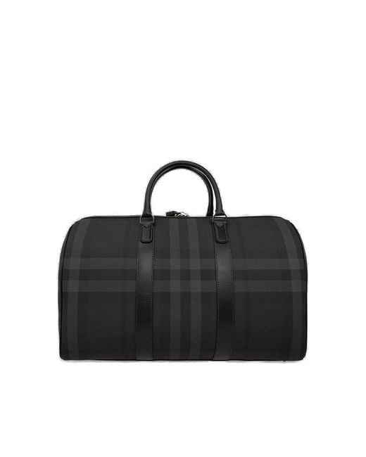 Burberry Leather Carry On Suitcase in Black for Men