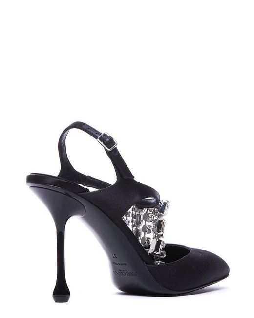 Jimmy Choo White Verity 95 Embellished Pumps