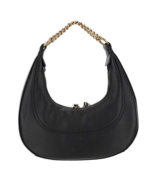 Pinko Black Brioche Zip-up Mini Shoulder Bag