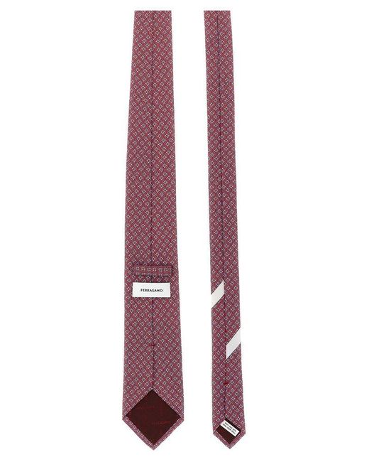 Ferragamo Purple Tetris Ties, Papillon for men