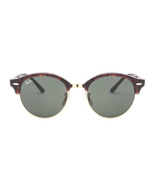 Ray-Ban Gray Clubround Classic Round Frame Sunglasses
