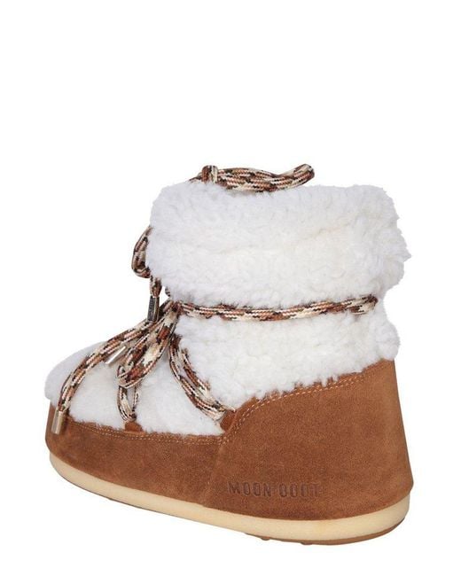 Moon Boot Brown Icon Low Shearling Boots