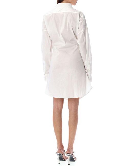 DIESEL White D-sizen Shirt Dress