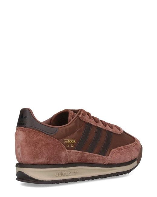 Adidas Originals Brown Sl 72 Rs 3-Stripe Sneakers for men
