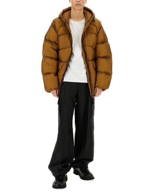 Pyrenex Brown Stellar Down Coat With Nitty Gritty