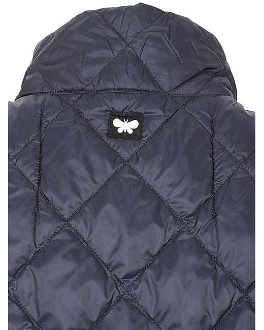Weekend by Maxmara Blue High Neck Quilted Gilet