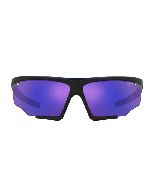 Prada Purple Shield Frame Sunglasses for men