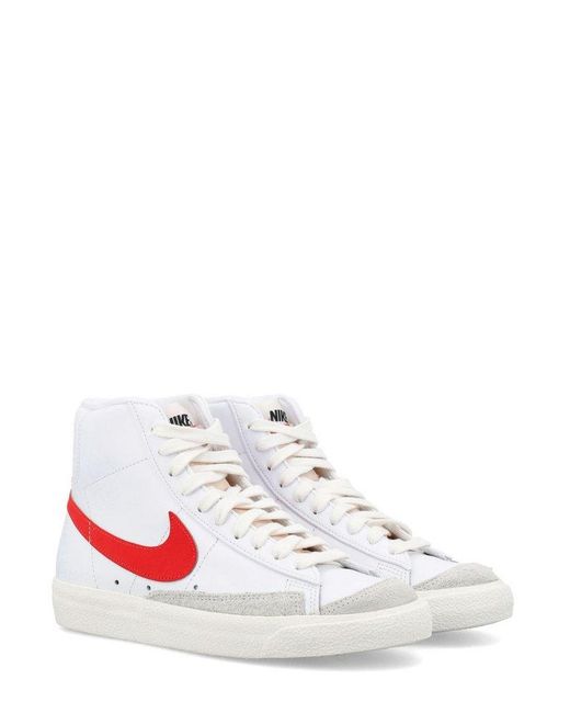 Nike Blazer Mid 77 Lace up Sneakers in White Lyst UK
