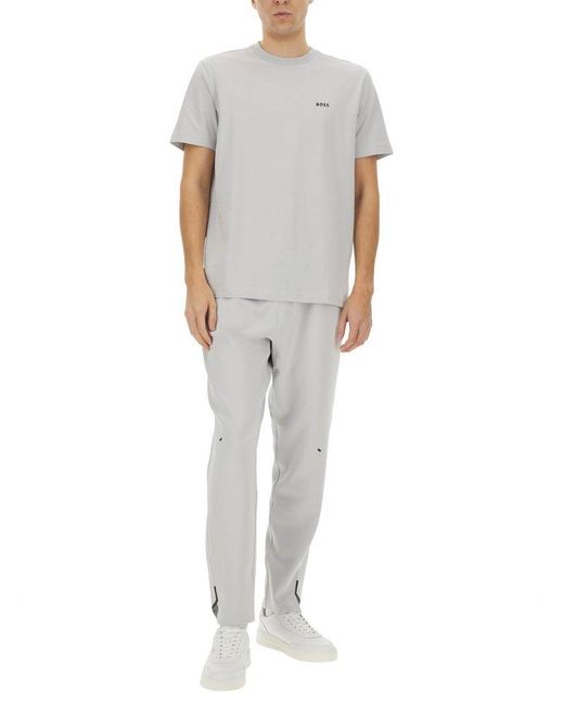 Boss Gray Active Tracksuit Bottoms for men
