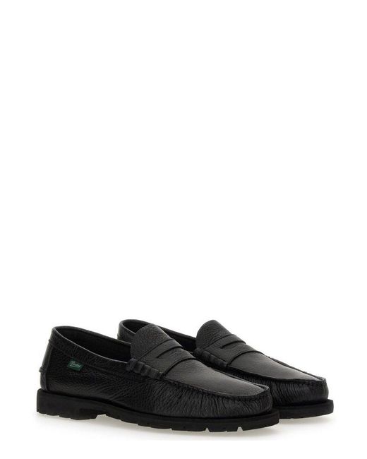 Paraboot Black Embossed Loafers for men