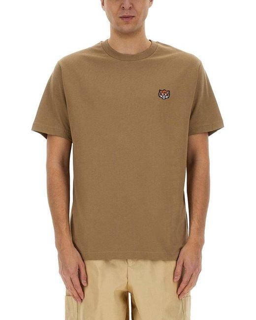 KENZO Multicolor T-Shirt With "Happy Tiger" Patch for men