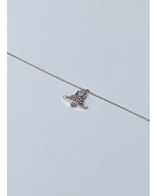 Vivienne Westwood Gray Agnatha Bas Relief Pendant Necklace