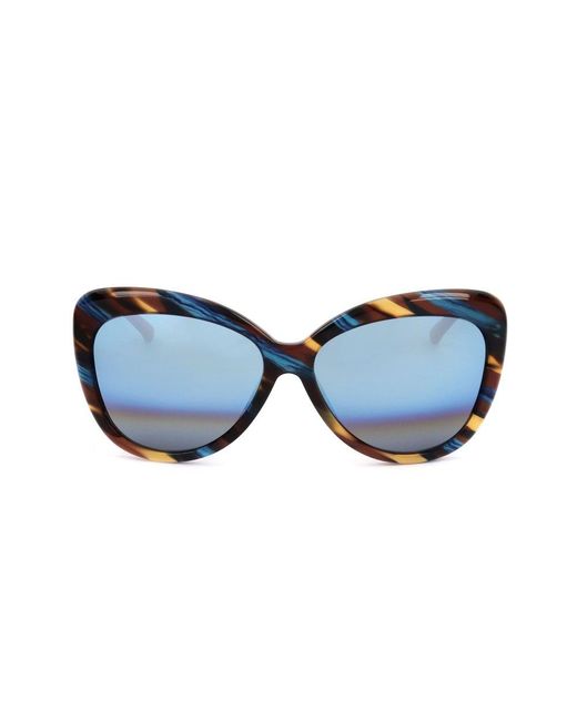 Linda Farrow Blue X Matthew Williamson Butterfly Frame Sunglasses