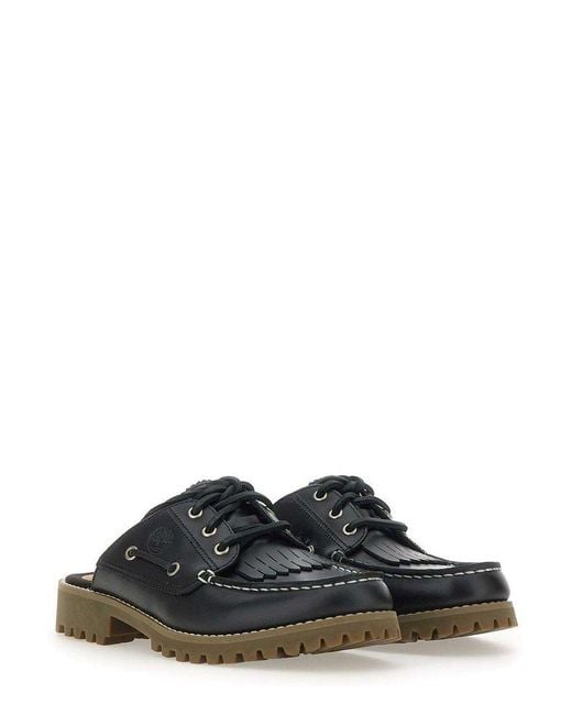Timberland Black Noreen Lace-Up Slippers