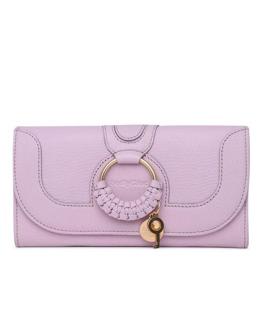 See By Chloé Leather Hana Continental Wallet in Purple | Lyst