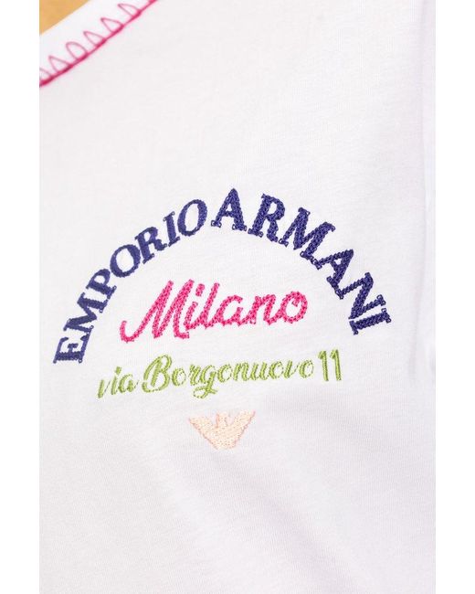 Emporio Armani White Cotton T-shirt,