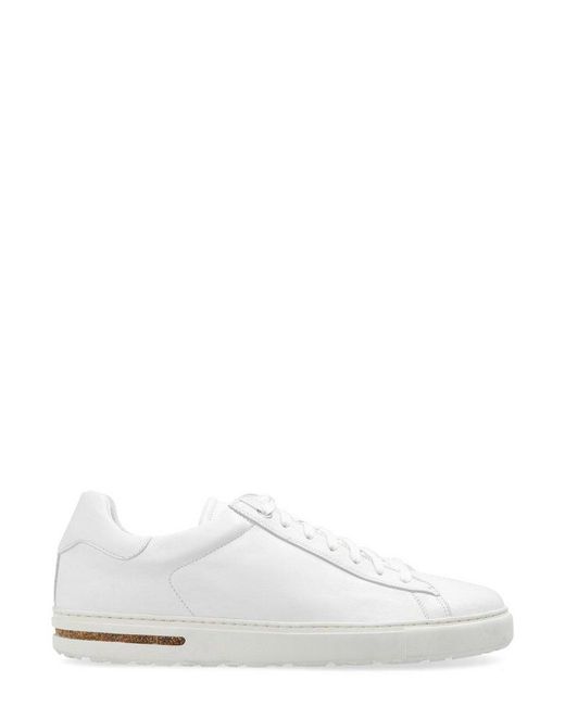 Birkenstock White Logo-Debossed Low-Top Sneakers for men