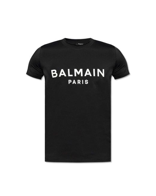 Balmain Black Swim T-Shirt With Logo for men