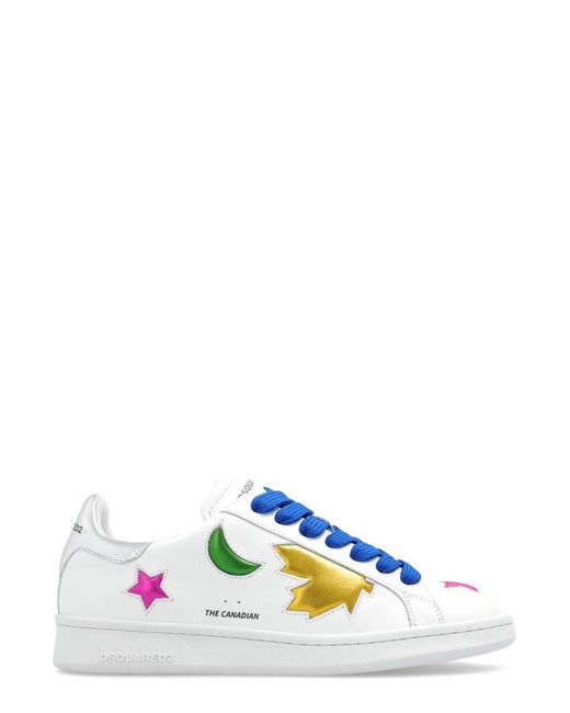 DSquared² Multicolor Patchwork Detailed Lace-up Sneakers