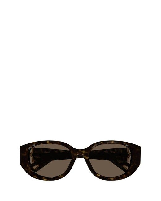 Chloé Black Oval-frame Sunglasses