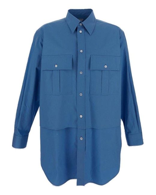 Bottega Veneta Blue Oversized Shirt for men