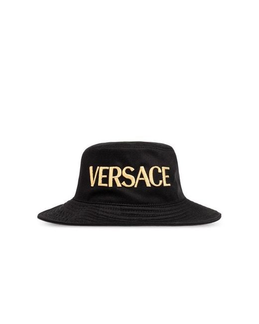 Versace Black Bucket Hat, for men