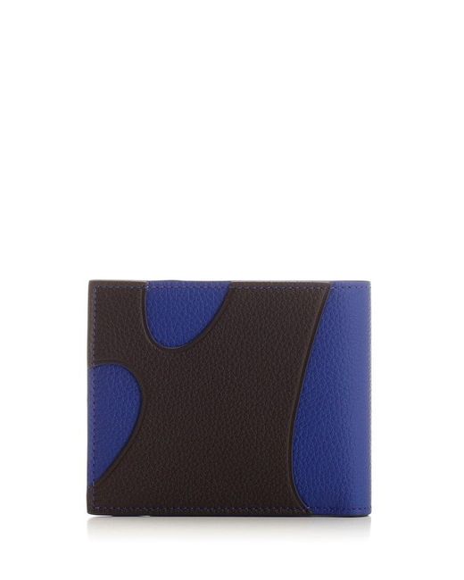 Ferragamo Black Wallet With Blue Cut Out for men