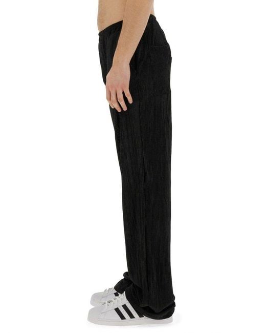 FAMILY FIRST Black Tailored Pleated Trousers for men