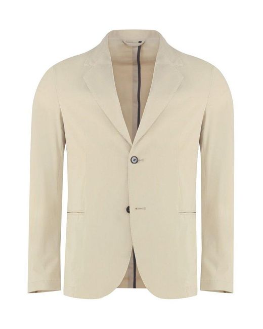 THE (Alphabet) Natural Single Breasted Two Button Blazer for men