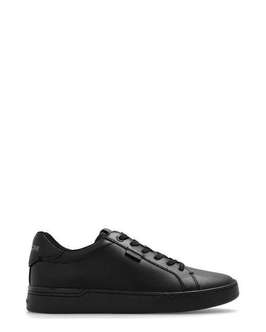 COACH Logo Embossed Low-top Sneakers in Black | Lyst