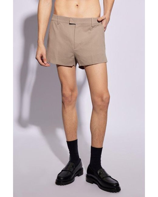 AMI Natural Wool Shorts, for men