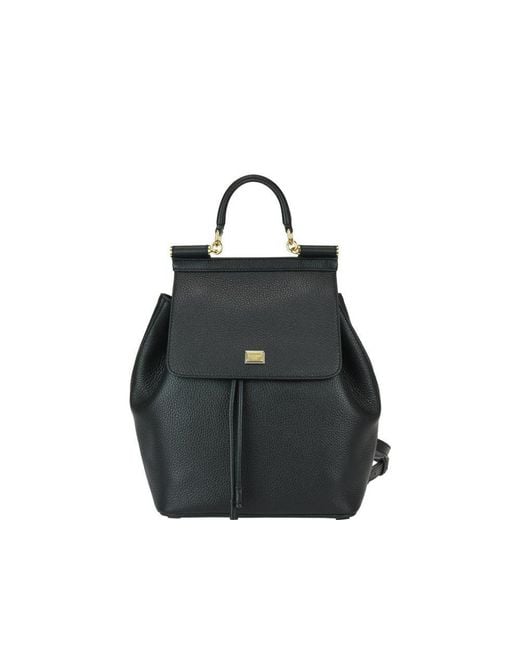 Dolce & Gabbana Black Sicily Backpack