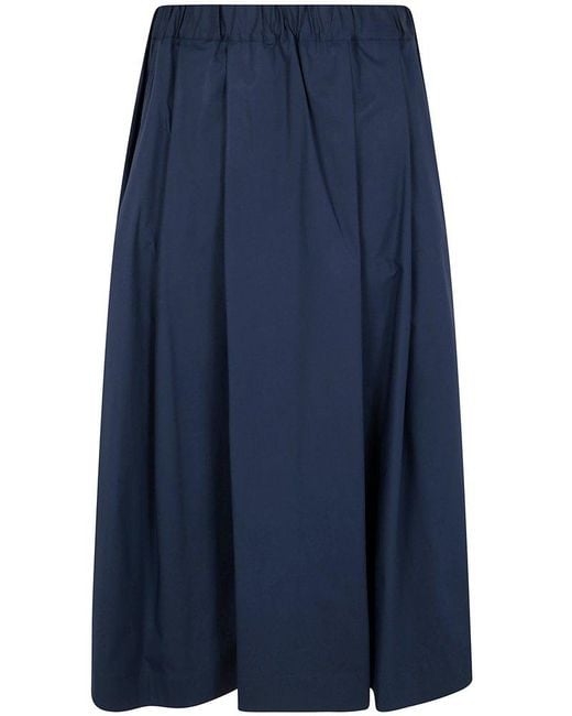 Antonelli Blue Flared Midi Skirt