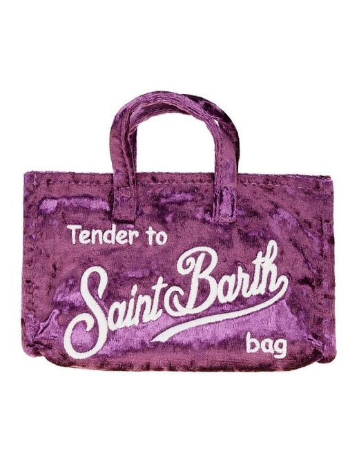 Mc2 Saint Barth Purple Logo Shoulder Bag