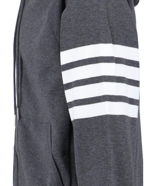 Thom Browne Blue 4-bar Striped Zipped Jacket for men
