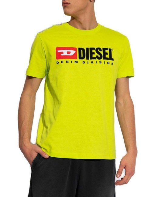 DIESEL Yellow 't-diegor-div' T-shirt, for men
